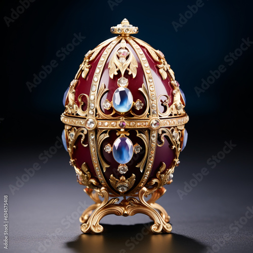 Faberge egg decorated with precious stones
