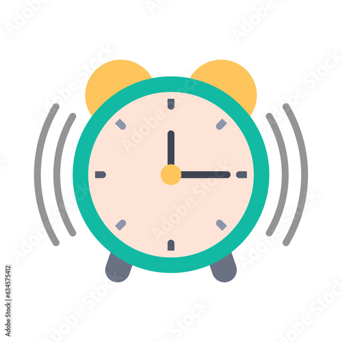 alarm clock sign symbol vector glyph color icon