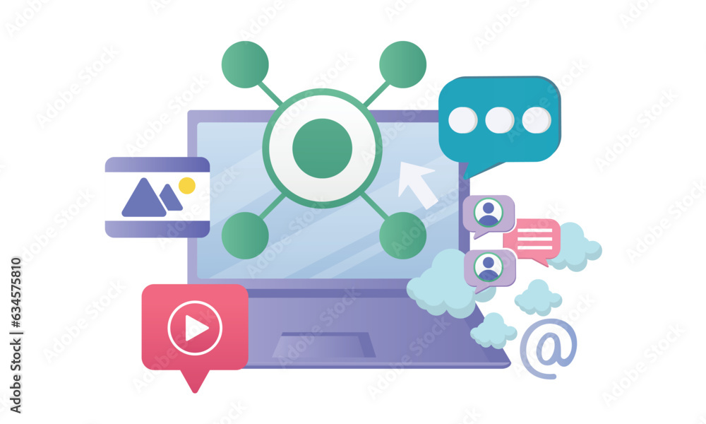 Digital Marketing Concepts.on white background.Vector Design Illustration. Digital Marketing Concepts.on white background.Vector Design Illustration.
