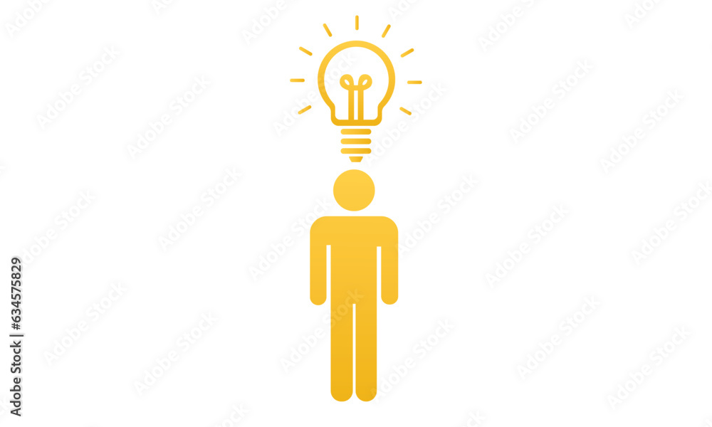 Abstract thin line person like easy insight icon.on white background.Vector Design Illustration. Abstract thin line person like easy insight icon.on white background.Vector Design Illustration.