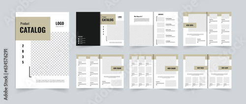 New Product catalog template design or Furniture catalog layout print template