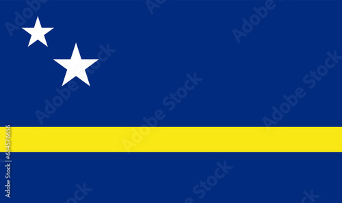 Bild auf Leinwand Curacao flag. Flag of Curacao