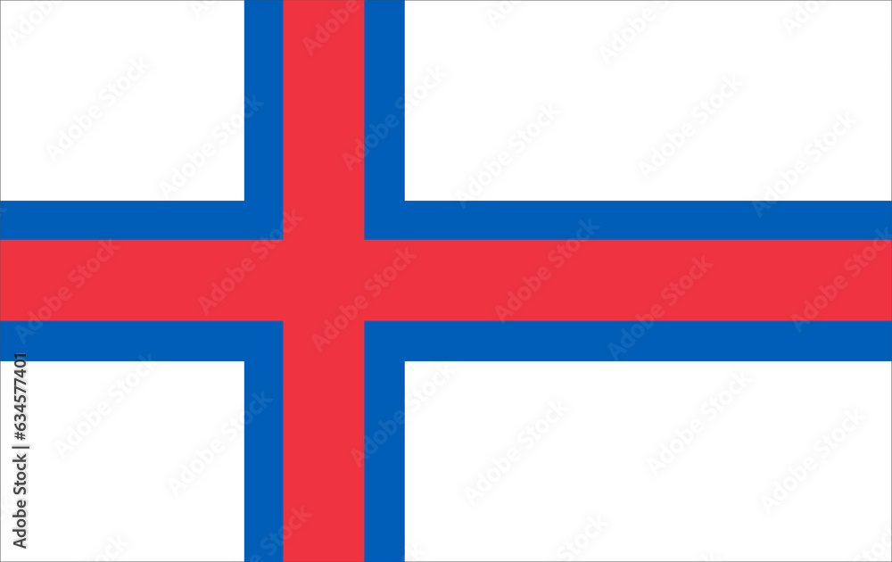 Obraz premium Faroe Islands flag. Flag of Faroe Islands flag