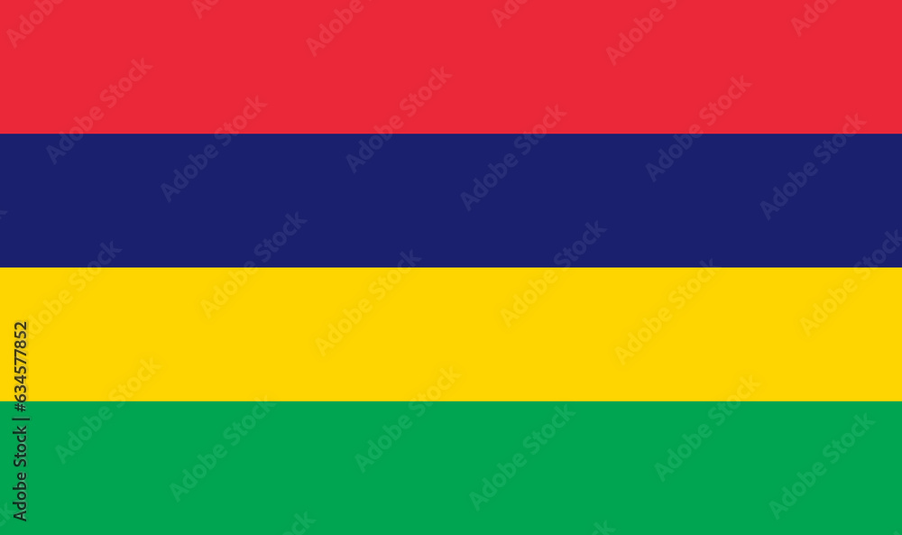 Fototapeta premium Mauritius flag. Flag of Mauritius