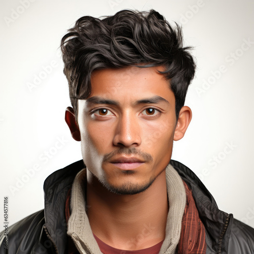 A professional studio head shot of a 29-year-old Bangladeshi man with a vibrant personality and captivating eyes.