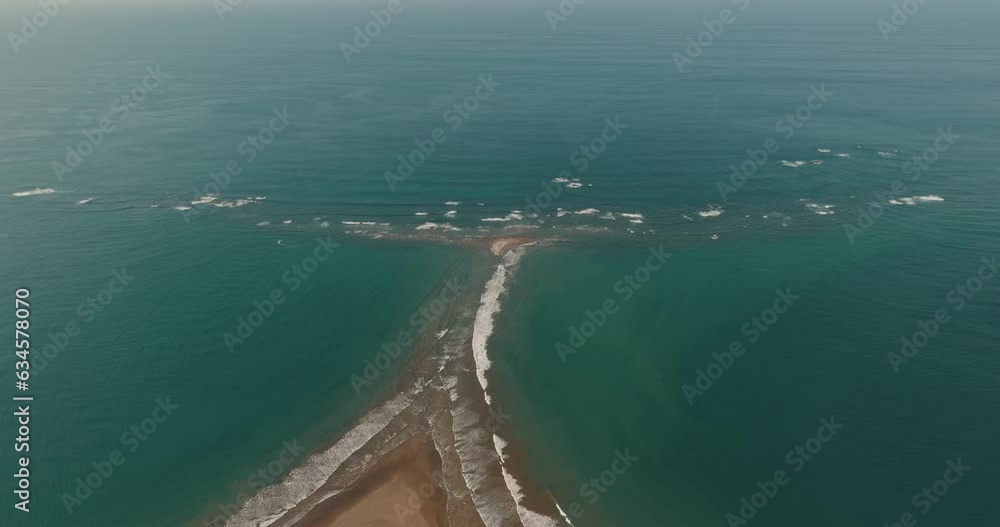 custom made wallpaper toronto digitalSea Waves Crashing On Sandbar Of Whale's Tail Beach, Uvita In Costa Rica, Central America. Aerial Shot