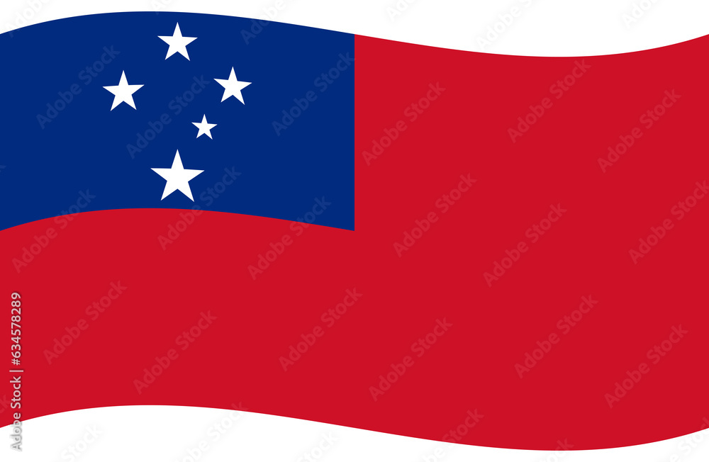 Samoa flag wave. Samoa flag. Flag of Samoa 