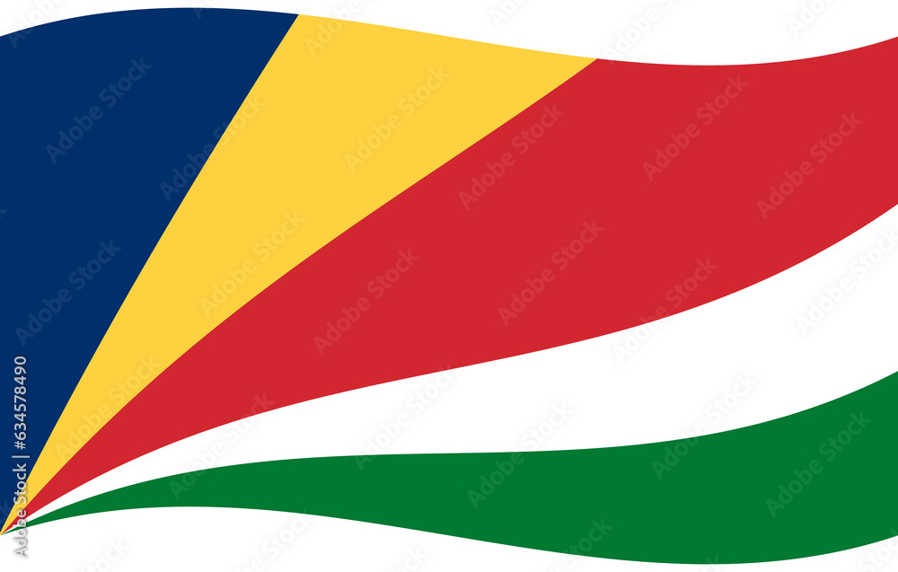 Seychelles flag wave. Seychelles flag. Flag of Seychelles