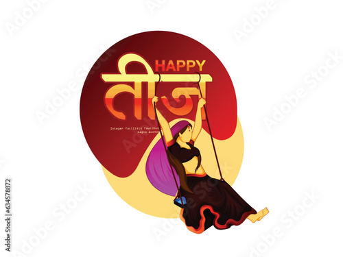 indian festival Happy Haryali Teej and Hartalika Teej