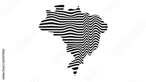 Brazil relief map