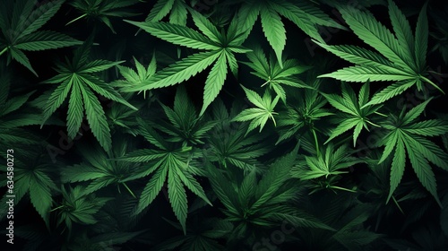 Cannabis green leaf background
