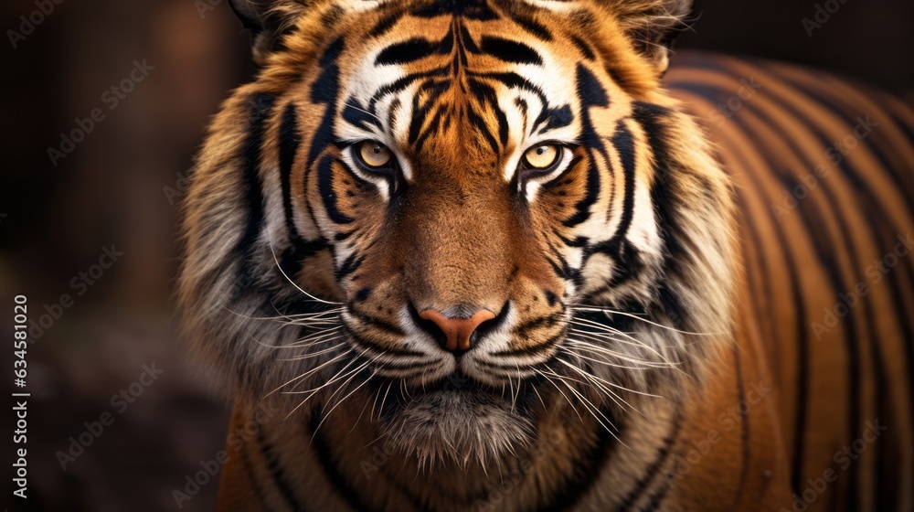 Tiger head close up