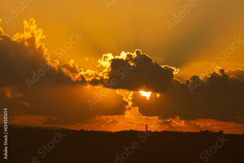 sunset over the mountains