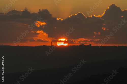 sunset over the mountains