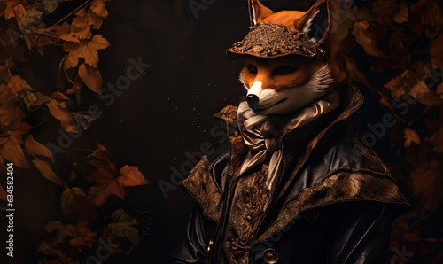 In the portrait, the trickster in the fox mask wears a mischievous grin, hinting at his playful and unpredictable nature.