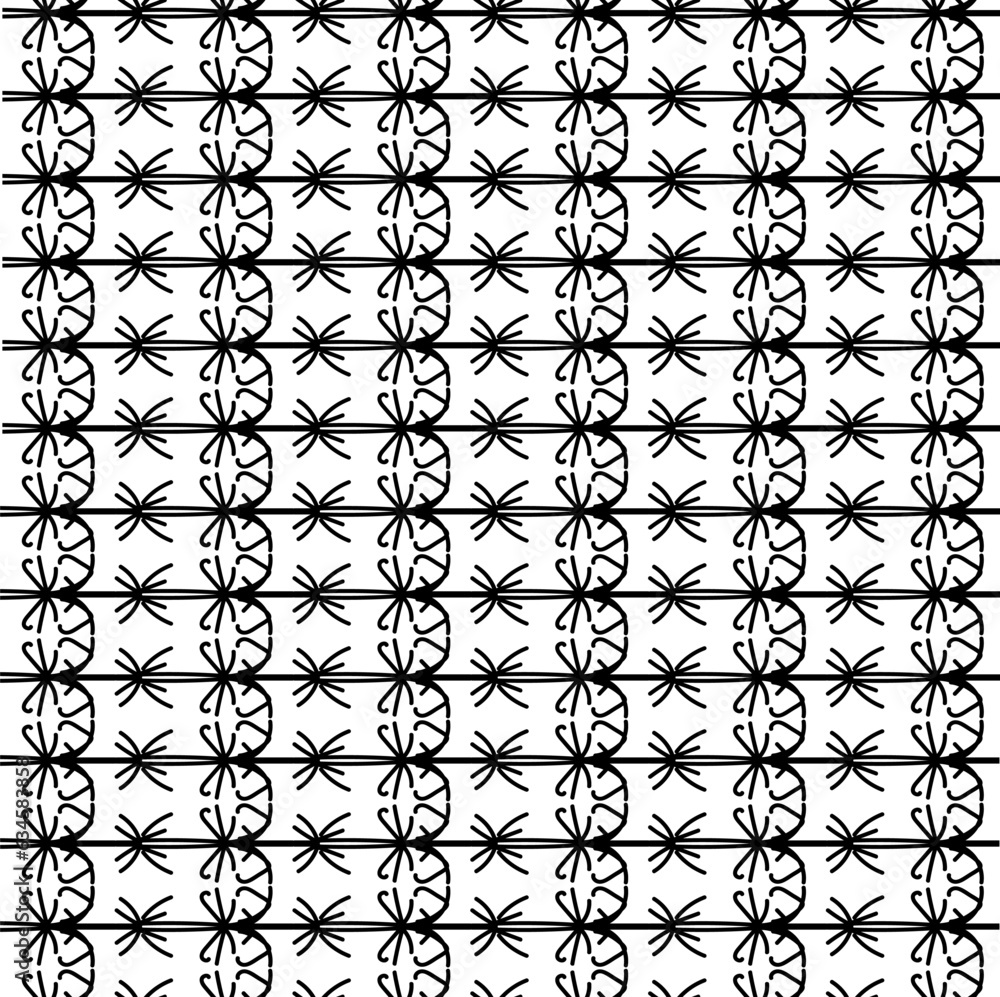 The pattern consists of repeating needle and rounded elements. The pattern consists of repeating needle and rounded elements.