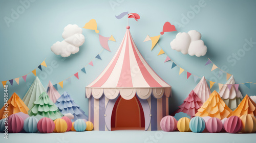  art of circus tent top