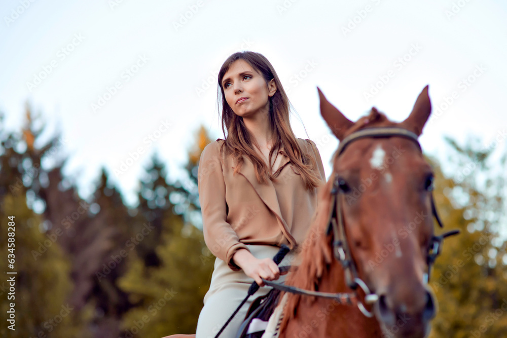 Saddle-bound excursion. Mounted exploration. Equestrianism, horseback riding, and horse-related sports offer a range of benefits, including nature-based relaxation. Horse riding lesson. Copy space Saddle-bound excursion. Mounted exploration. Equestrianism, horseback riding, and horse-related sports offer a range of benefits, including nature-based relaxation. Horse riding lesson. Copy space