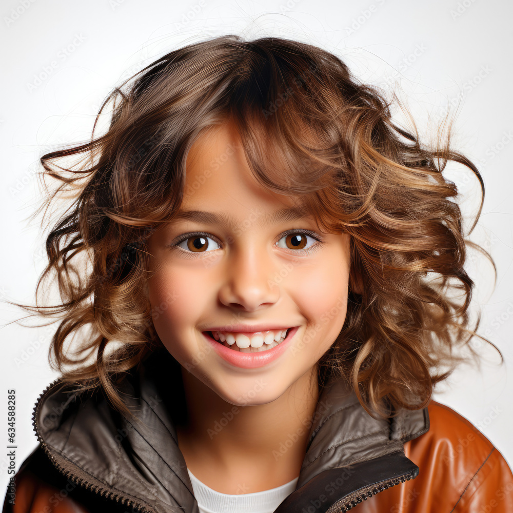A professional studio headshot of an 11-year-old Chilean girl beaming with joy. A professional studio headshot of an 11-year-old Chilean girl beaming with joy.