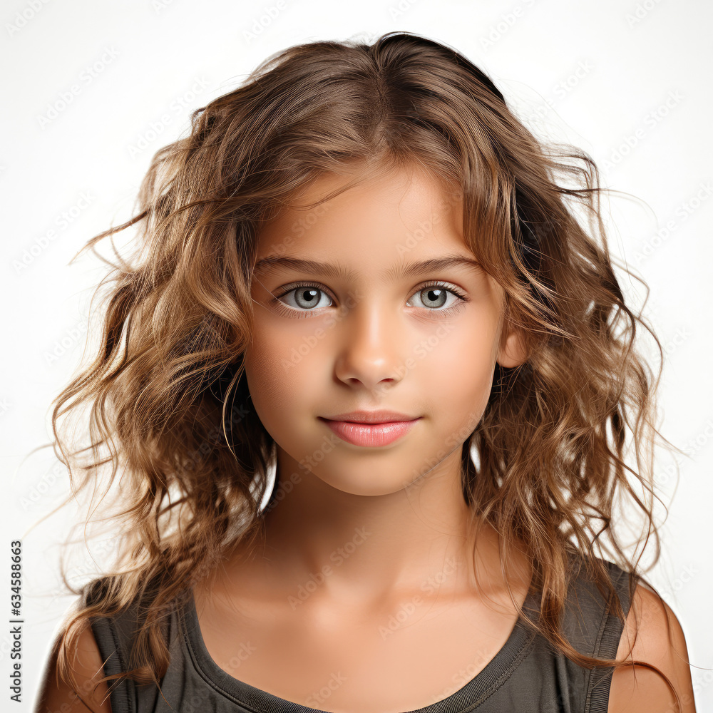 A professional studio head shot capturing the enthusiasm of an 8-year-old Slovenian girl with sparkling eyes. A professional studio head shot capturing the enthusiasm of an 8-year-old Slovenian girl with sparkling eyes.