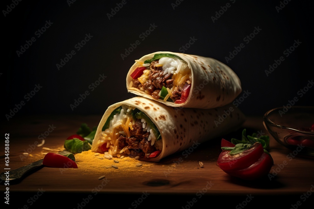 Authentic Mexican Beef Burrito
