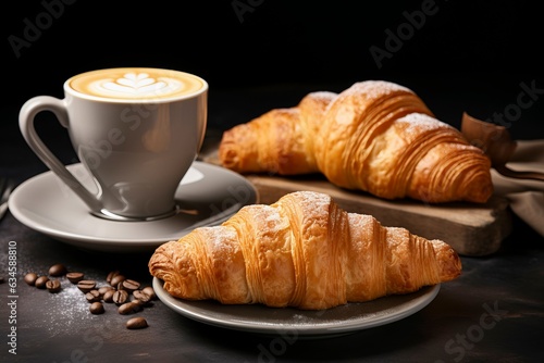Morning Croissant and Cappuccino Delight breakfast
