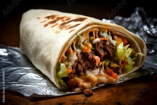 Authentic Mexican Beef Burrito