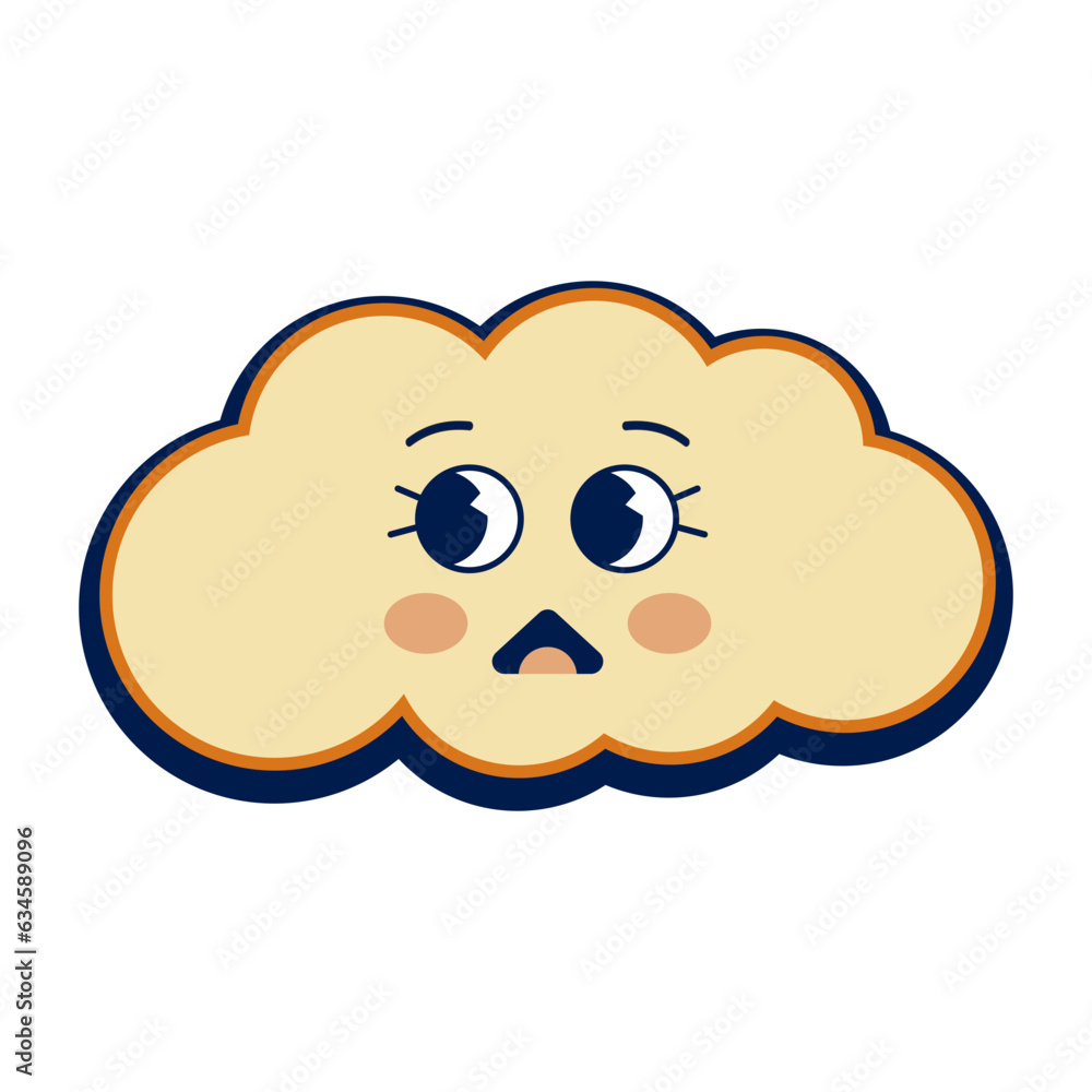 Retro Cloud Character Retro Cloud Character
