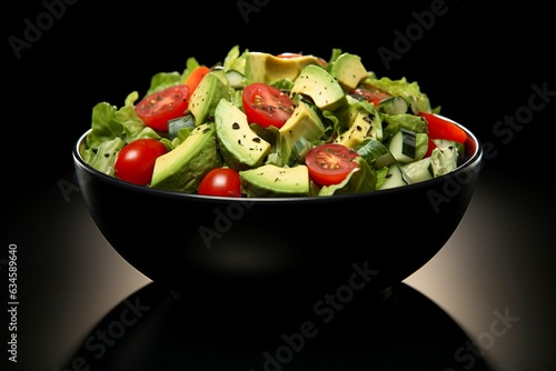 Fresh Organic Salad on Black