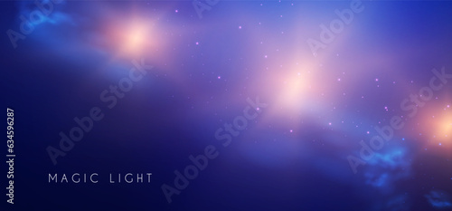 Magic and mystery light effect. Sacred isoteric glow. Cosmos, star and space transparent design.