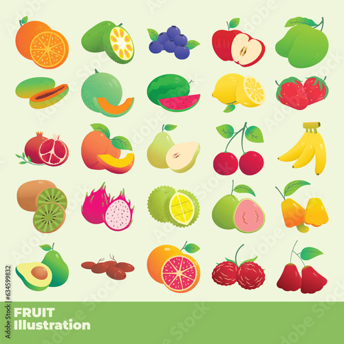 Healthy Fruit Illustration