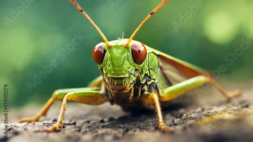 Grasshopper on the ground Generative AI © Bayu Aji Pamungkas