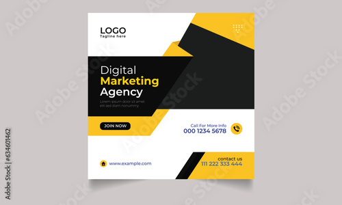 Digital marketing business and corporate Instagram post or social media banner template