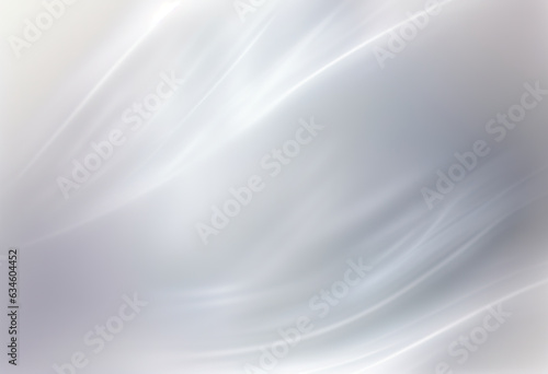 Light flare. Defocused glow overlay. Silk wave. Blur white color smooth curve lines texture abstract art illustration background with empty space.