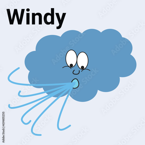 Funny Windy vector design, eps 10