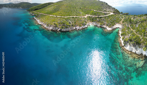 Cape Amarandos beach in Skopelos, Greece - Aerial view