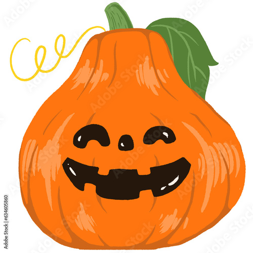 Halloween pumpkin isolated on white. Jack-o-lantern