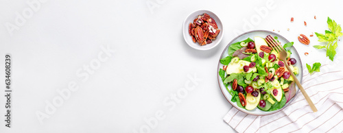 Waldorf Salad, Fresh Apple Salad with Cranberry, Grapes, Pecans and Salad Mix, Fall Salad, Comfort Food
