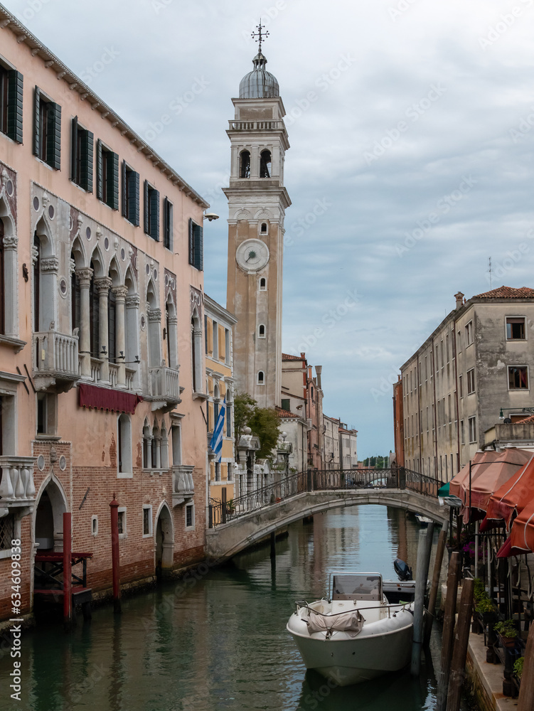 Houses and streets of the historical part of Venice.