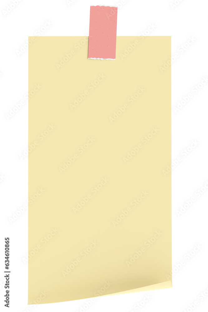3D notepad. Sticky note. 3D illustration. 3D notepad. Sticky note. 3D illustration.
