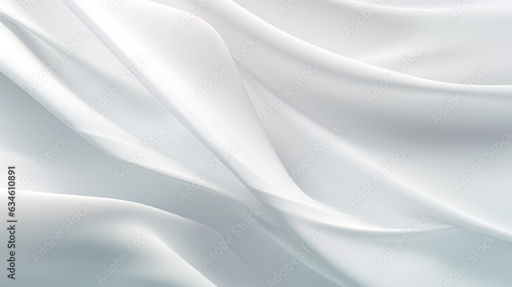 Generative AI : White cloth background abstract with soft waves. Generative AI : White cloth background abstract with soft waves.