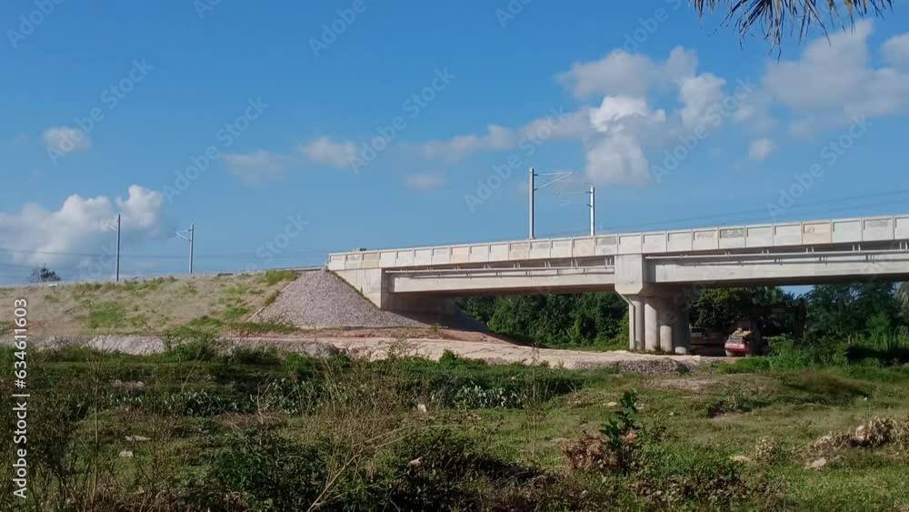commuter train  construction site in kluang, johor,  malaysia
