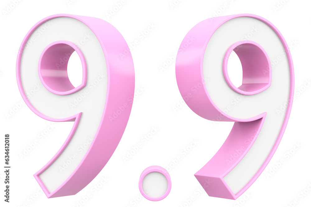9.9 sale. September sale. 3D illustration. 9.9 sale. September sale. 3D illustration.