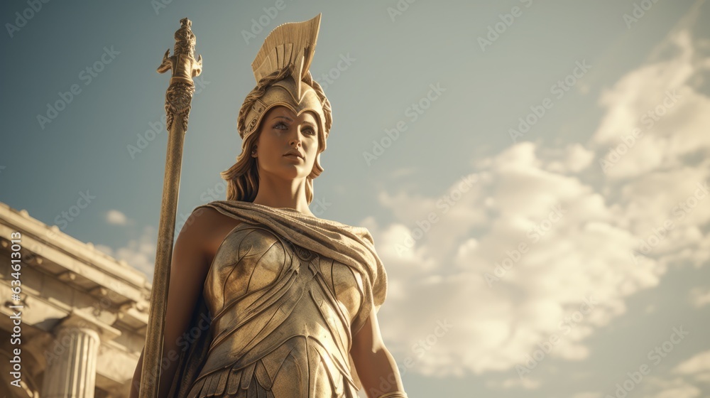The greek goddess athena.generative ai
 - obrazy, fototapety, plakaty 