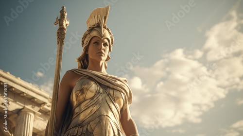 The greek goddess athena.generative ai 