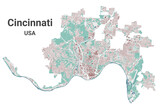 Cincinnati map, administrative area