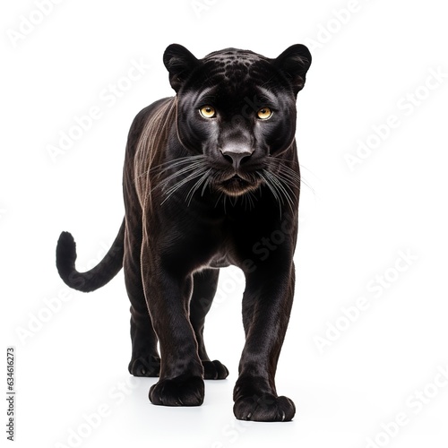 a black jaguar in white background