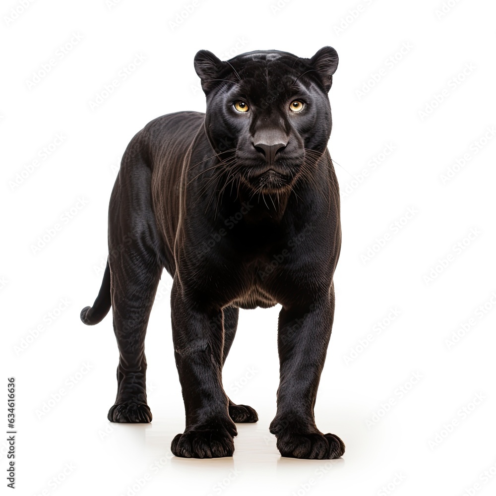 a black jaguar in white background a black jaguar in white background