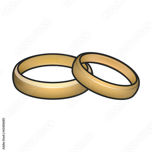 Wedding ring vector icon.Color vector icon isolated on white background wedding ring .