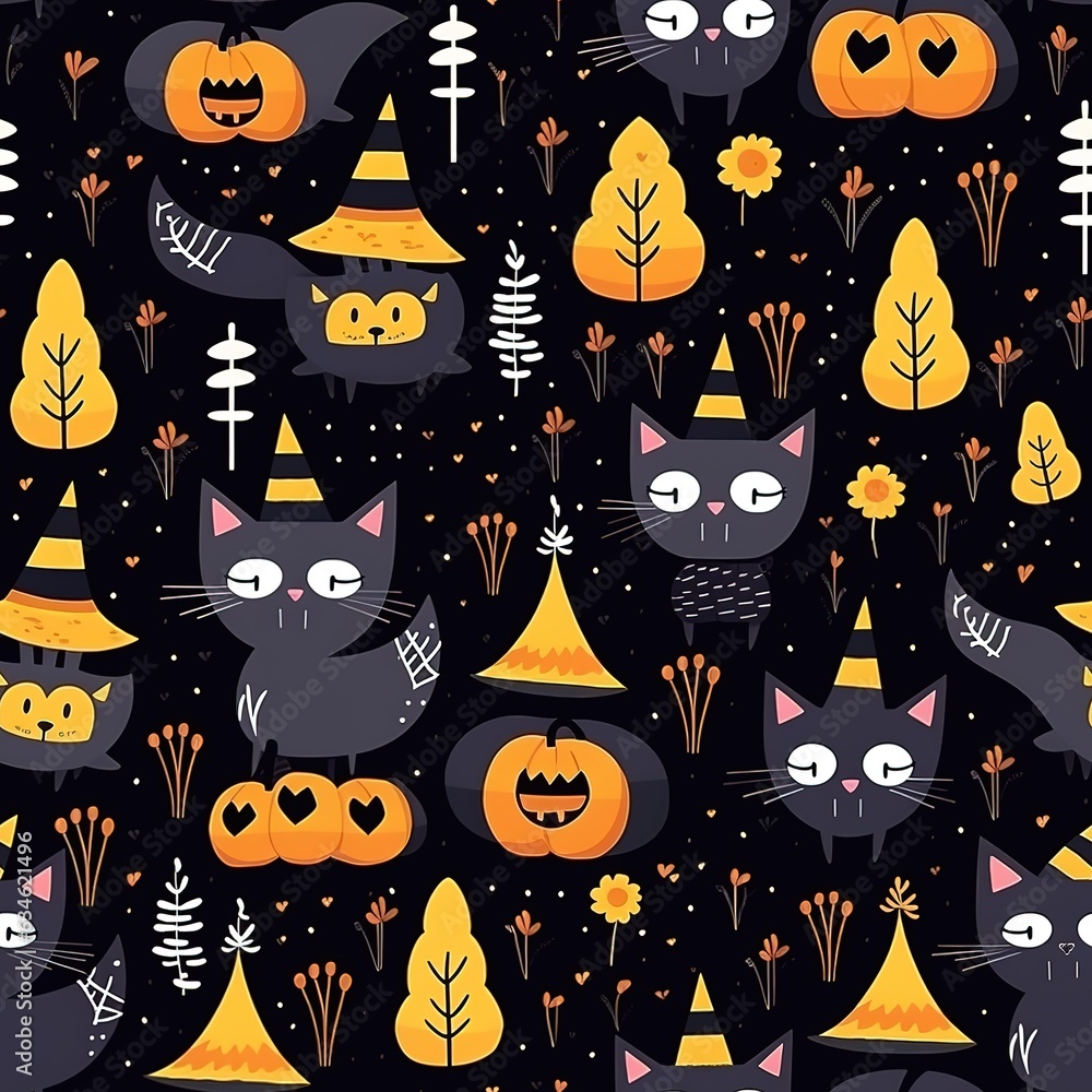 halloween seamless pattern with ghosts halloween seamless pattern with ghosts